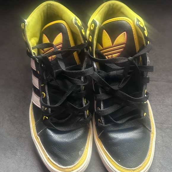adidas Black and Yellow Athletic Shoes - Picture 5 of 6
